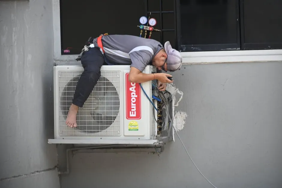 Technician reviewing a repair plan
